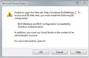 Visual Studio error